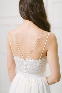Lavictoire Thetis top wedding dress back lace and straps with Thetis skirt