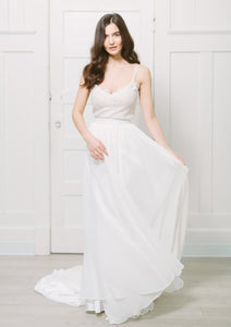 Lavictoire Thetis skirt wedding dress front ivory