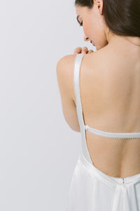 Lavictoire Bella wedding dress back neckline detail
